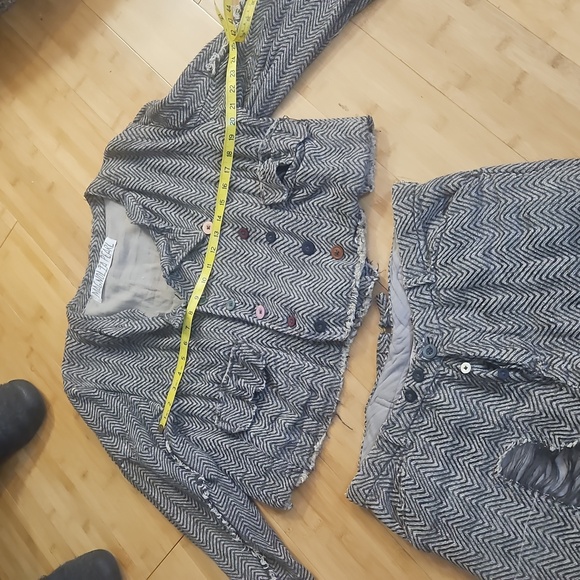 Magnolia Pearl Double breasted  Suit Cotton Blend linen rare - Picture 10 of 14